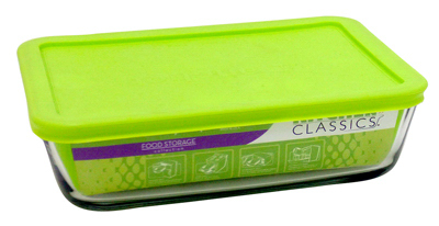6C Glass Rect Bowl/Lid