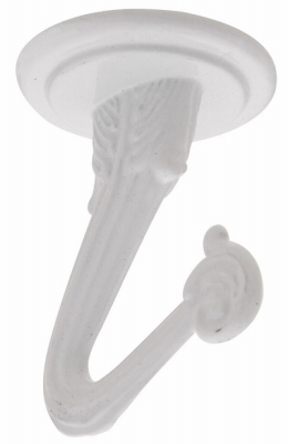 2PK 1-1/2"WHT Swag Hook