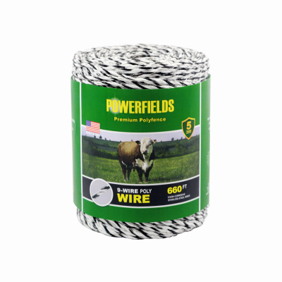 660' BLK/WHT Poly Wire