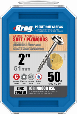 50PK 2" STL Pock Screws