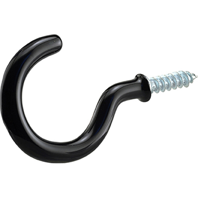 4PK 2-1/4" BLK C Hooks