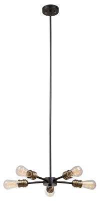 Beau5LGT BLK Chandelier
