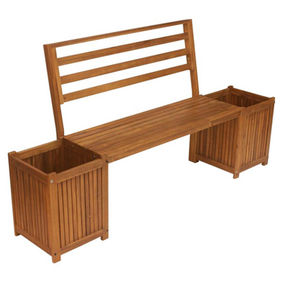 Tan Bench/Planter Box
