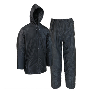 2XL 2PC BLK PVC Suit