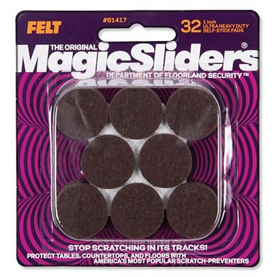 16PK 1" BRN Felt Pads