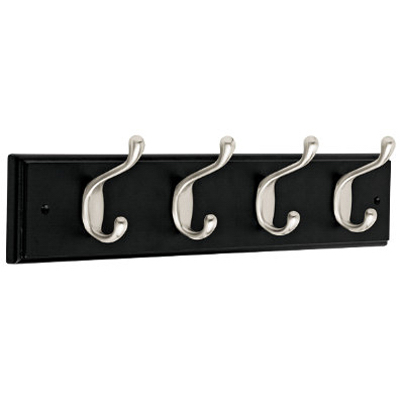 18" SN/BRN 4 Hook Rail