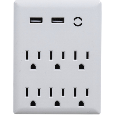 3 Out/2 USB Wall Tap