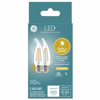 GE 2PK 5W DuskDawn Bulb