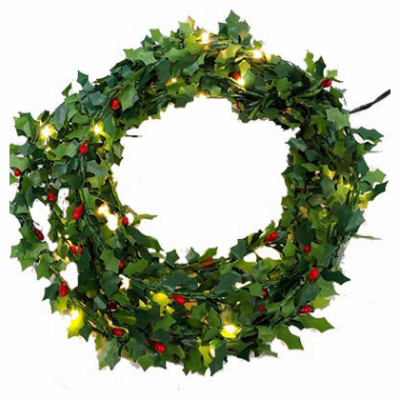 9' Leaf & Berry Garland