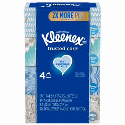 4PK 2Ply Facial Tissues