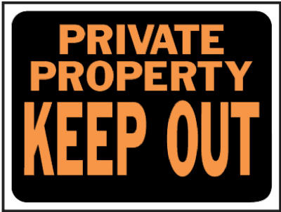 9x12 Private Prop Sign