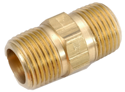 1/4" BRS Hex Nipple