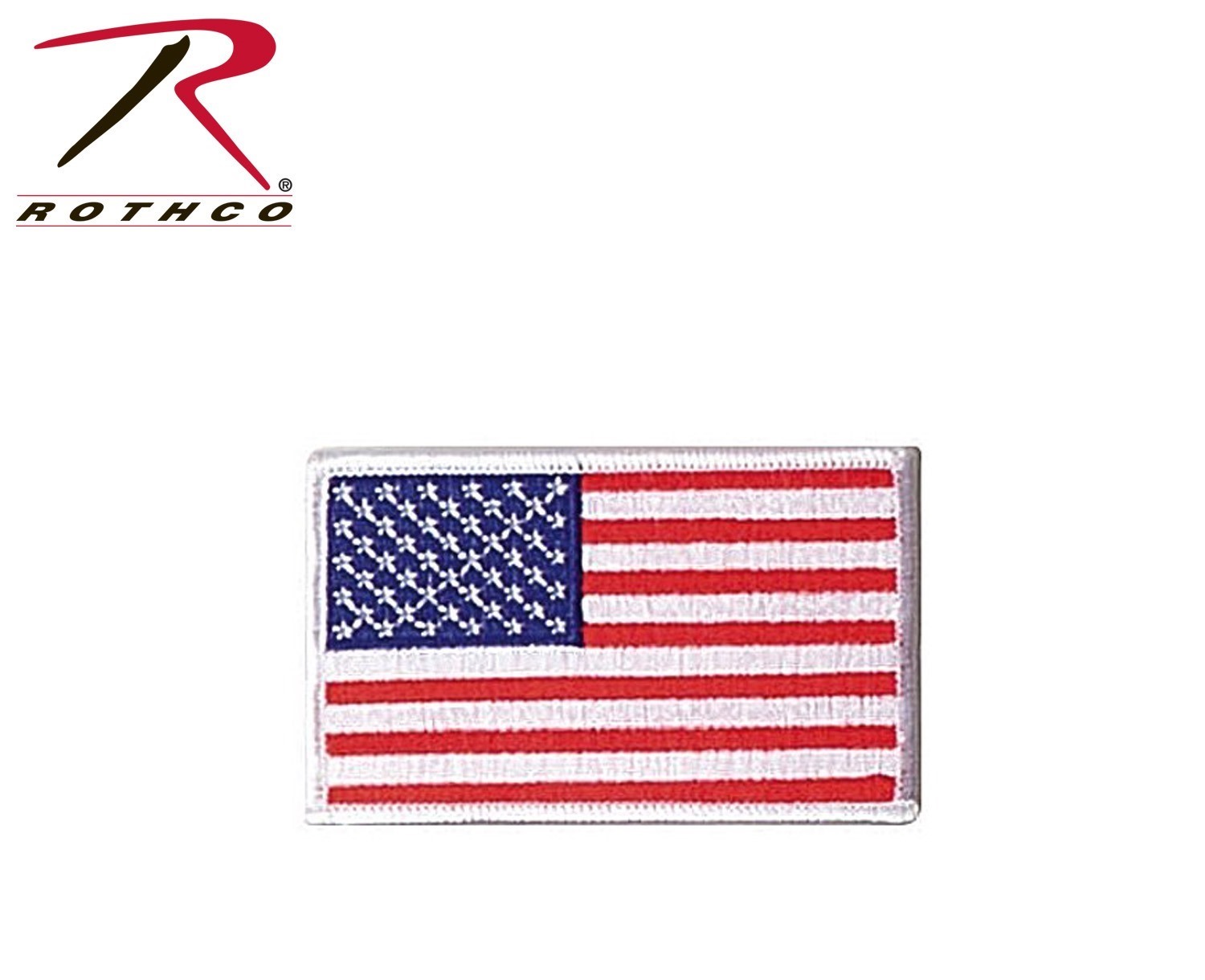 Rothco Iron On / Sew On Embroidered US Flag Patch