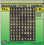 3/8"GLD/BLK Numb/Letter