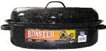 15" BLK Oval Roaster