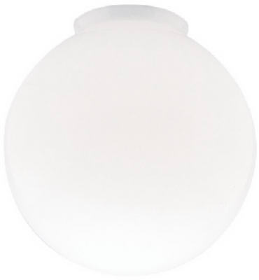 8" GLS WHT Ball Globe