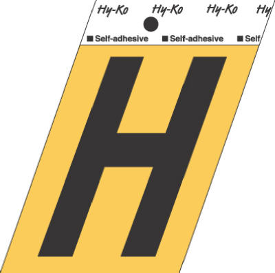 3-1/2"ALU Adhes LetterH