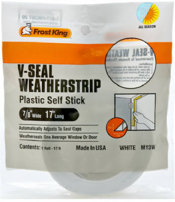7/8"x17' WHT WTHR Strip