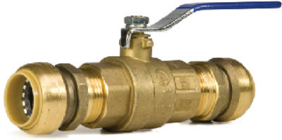 1" Push On Ball Valve