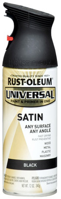 12OZ Sat BLK Spr Paint