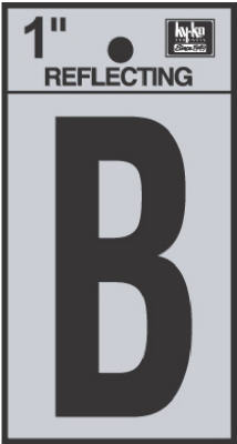 1" BLK Refl Letter B