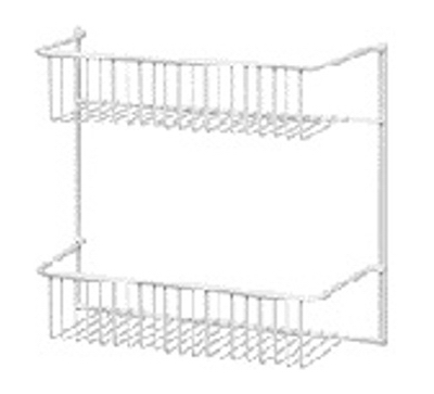 2 Shelf 12" WHT DR Rack