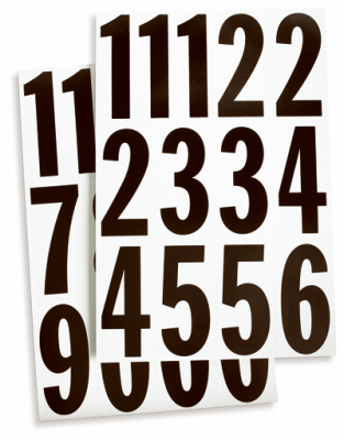 3" BLK/WHT Number Set