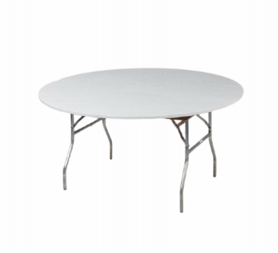 60" RND WHT Tablecover