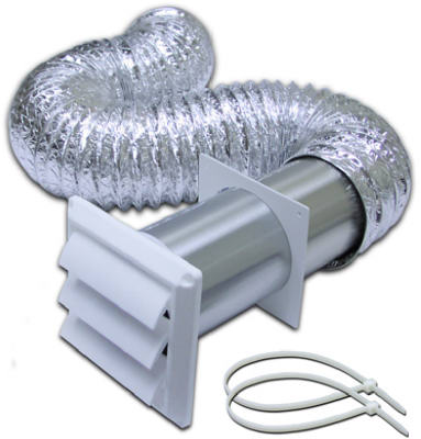 4"x5' WHT Hood Vent Kit