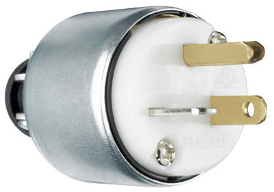 20A 125V WHT Armor Plug