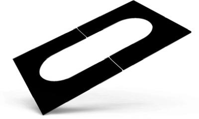 6" BLK ADJ Ceil Plate