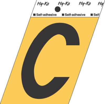 3-1/2"ALU Adhes LetterC