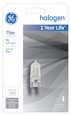 GE 75W T4 QTZ Halo Lamp