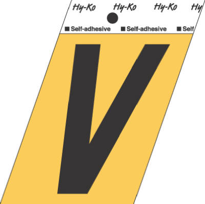 3-1/2"ALU Adhes LetterV