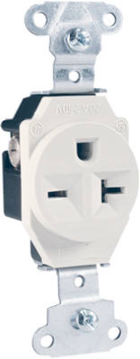20A WHT HD SGL Outlet