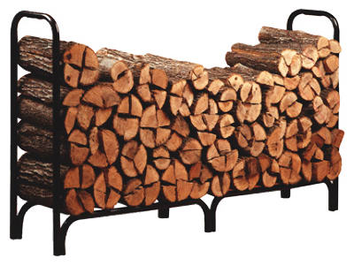 8' BLK STL DLX Log Rack