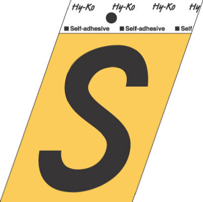 3-1/2"ALU Adhes LetterS