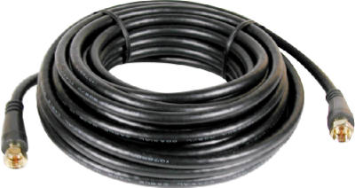 25' BLK RG6 Coax Cable