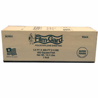 12"x300' BLK Sheeting