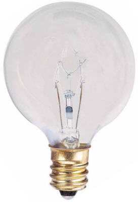 WP2PK 25W CLR GlobeBulb