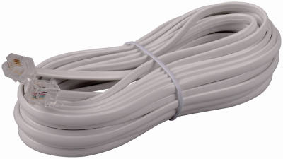 25' WHT Mod Line Cord