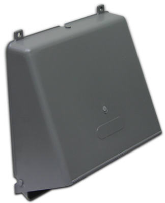 6"GRY RND Plas Wall Cap