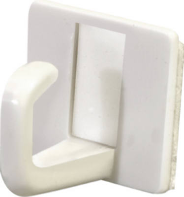 6PK WHT Adhes Cup Hook