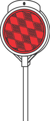 48" RED Driveway Marker