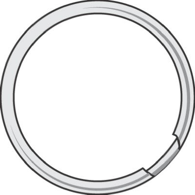 50PK 1-3/4"Spl Key Ring