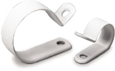 6PK 3/4"WHT Plas Clamp