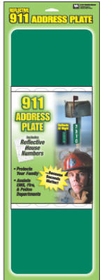 911 Refl Address Plaque