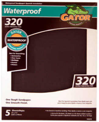 5PK 9x11 320G Sandpaper