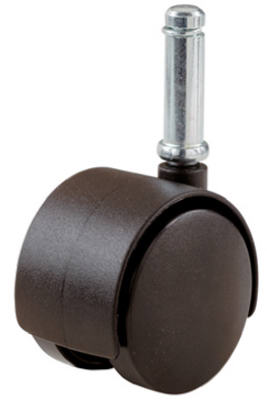 2" BLK Twin Stem Caster