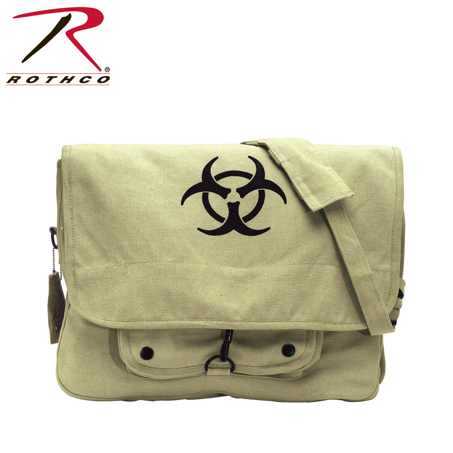 Rothco Vintage Canvas Paratrooper Bag w/ Bio-Hazard Symbol